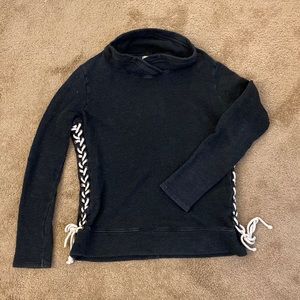 Nation LTD Gray Sweater Crisscross Sides